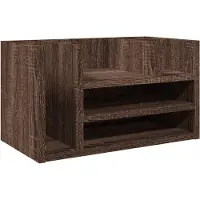 Syfax Organizador escritorio madera ingeniería marrón 44,5x24x25 cm
