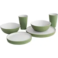 Outwell - Gala Geschirrr-Set 2 Personen - Set de vajilla oliva