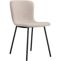 Zesso Silla para comedor "Dagmar" de la colección "House", tapizada en tejido bouclé, color beige