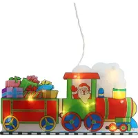 Rosikey Luces LED navideñas, figura de Papá Noel, para ventana, impermeables, guirnalda colgante, decoración para ventanas