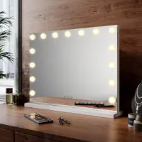 Sonni Espejo de maquillaje SUNXURY, 58x12x45.5 cm, con iluminación. Ajustable en 3 colores. Ideal para salones y dormitorios