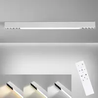 ZMH Lámpara de techo LED blanca , 25W, para sala de estar, 80 cm de largo, diseño moderno, regulable con mando a distancia. Iluminación de techo para sala de estar, cocina, dormitorio, oficina