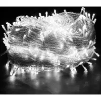 ROSNEK Guirnalda de luces LED blanca de 50 metros con 400 luces. 8 modos de iluminación. Resistente al agua. Ideal para fiestas, jardines, decoración interior y luces navideñas