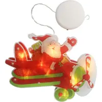 Rosikey Luces LED navideñas, figura de Papá Noel, para ventana, impermeables, guirnalda colgante, decoración para ventanas
