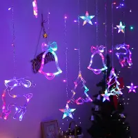 Rosikey Guirnalda de luces para ventanas 3M, funciona con pilas, luces LED de colores, ideal para decoración interior, jardín, fiestas, balcones, Navidad y decoración navideña