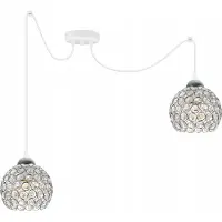 Light11 HOME Lámpara colgante de araña cromada, con techo de cristal