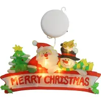 Rosikey Luces LED navideñas, figura de Papá Noel, para ventana, impermeables, guirnalda colgante, decoración para ventanas
