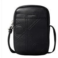 Calvin Klein Emblem Aop Emboss Crossover Black Talla: OS | Bolsos Outlet | Hombre | Negro