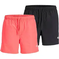 Jack & Jones Bermudas 'JPSTMAUI TROPIC' coral / negro