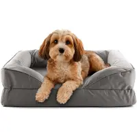 Lumaland Cama ortopédica para perros , apta para uso en exteriores e interiores | Sofá ergonómico para perros, 70x