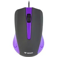 Yenkee Ratón alámbrico , con conexión USB, 3 botones y superficie texturizada de goma