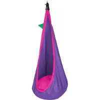 LA SIESTA Joki Lilly: Hamaca para niños hecha de algodón orgánico, incluye sistema de sujeción (color lila/rosa mármol). (JCD70-77)