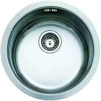 Teka BE Ø390, Lavabo encimera, Circular, Acero inoxidable, Acero inoxidable, 1 lavabo, Circular