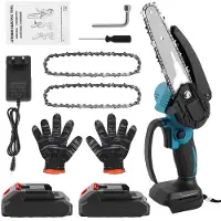 OEM Sierra de cadena, motor sin escobillas, diseño compacto. Incluye 2 baterías