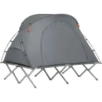 OEM Conjunto de camping, que incluye tienda de campaña y cama de camping, ligero y portátil, color GRIS, dimensiones: 194x157x145 cm