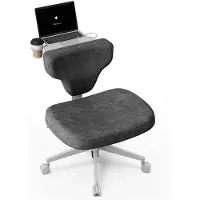 NEWTRAL Silla de meditación Freedom-X FP, sin reposabrazos, con bandeja para portátil ajustable, ideal para el hogar y la oficina, en color gris oscuro