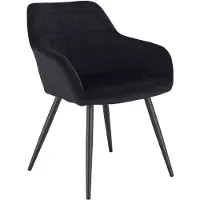 Happyment Sillas de comedor Deluxe, terciopelo , sillones con reposabrazos, sillas para el salón, sillas para la cocina, sillas tipo "cuenco", unidad