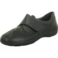 Waldlaufer Zapatillas 'Komfort Slipper Damen 496H31 352 001 Echtleder in schwarz' azul oscuro