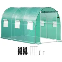 Vevor VEVOR: Invernadero tipo túnel, ideal para plantas y cultivos, dimensiones 3,7 x 2,1 x 2,1 metros