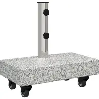 vidaXL Soporte para sombrilla , 25 kg, gris, granito, rectangular