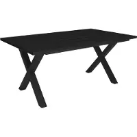 Happyment , mesa de comedor Livor - Estructura en forma de X, color - Mesa rectangular - Para 4 a 6 personas - Madera maciza - Diseño de alta calidad