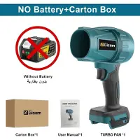 StarTech.com Soplador de hojas - Batería - Soplador turbo - Motor sin escobillas - Velocidad del aire: 200 m/s - Compatible con baterías de 18 V de litio - Sin batería ni cargador