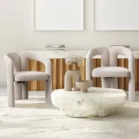 Sweiko Sillas de comedor modernas con tapicería de terciopelo, sillas decorativas acolchadas, sillas de comedor, sillas laterales tipo "cubo", sillones para sala de estar o cocina, juego de 2 unidades
