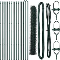 vidaXL Valla hexagonal de suelo, 25 x 1 metro, acero con revestimiento de PVC