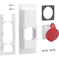 Hager Placa universal para enchufe , con 1 toma de corriente CEE de 16A