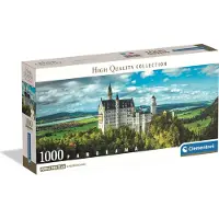 Clementoni Rompecabezas Panorámico De Alta Calidad Del Castillo De Neuschwanstein 1000 Piezas