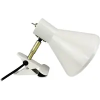 Dyberg Larsen Lámpara de pinza Sleep de , blanco cemento, Ø 15 cm, acero