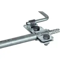 Dehn Abrazadera de conexión TE, para conductores sólidos o trenzados, para sección de 20 mm, de un solo extremo, con conector KS, para conductores redondos de 7-10 mm, 1 unidad.