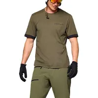 Norrøna - Ropa MTB - Fjora Equaliser T-Shirt M Olive Night Caviar Black - Talla M - Negro