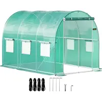 Vevor VEVOR: Invernadero tipo túnel, invernadero de plástico, casa de plantas de 3x2,1x2,1 metros