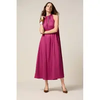 Oltre Long Poplin Dress Fuchsia Talla: S | Vestidos Maxi Outlet | Mujer | Rosa