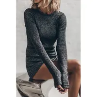 Mikuta The Dark Glitter Ribbed Longsleeve Talla: L | Manga Larga Outlet | Mujer