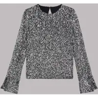 Mikuta The Dark Sequin Blouse Talla: L | Manga Larga Outlet | Mujer