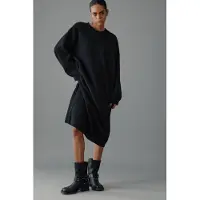 Mikuta The Black Oversized Knitted Dress Talla: S | Vestidos Midi Outlet | Mujer | Negro
