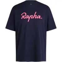 Rapha - Cotton T-Shirt Large Logo - Camiseta de manga corta size S, azul