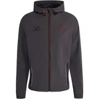 Adidas Chaqueta de chándal 'Audi Formula One Team DNA' gris oscuro / rojo anaranjado / negro