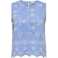 JDY Blusa 'JDYMarina' azul paloma / blanco
