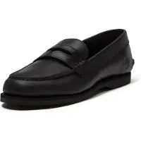 Timberland para mujer. TB0A5MXNW021 Mocasines de piel Classic Boat negro (41 W), Plano, Ninguno, Casual, Clásico, outlet 2026.