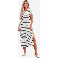 Imily Bela Vestido de punto negro / blanco