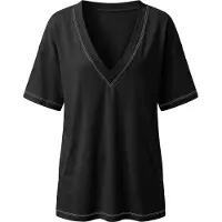 Imily Bela Camiseta talla grande negro