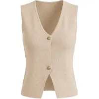 Imily Bela Chaleco de punto beige