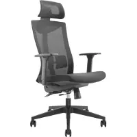 Ergoofficeeu Silla de oficina ergonómica con ruedas y soporte lumbar. Silla giratoria con altura ajustable y función de inclinación del respaldo. Silla de escritorio con capacidad de carga de hasta 150 kg