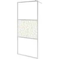 Syfax Mampara de ducha accesible vidrio ESG diseño piedras 140x195 cm