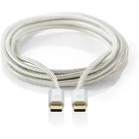 Nedis Cable Usb 3.2 Gen 2 Cctb64750al10 Usb-c M-usb-c M 4k 10gbs Trenzado Y Chapado Oro 1 M 100w 60hz