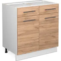 Vicco Mueble bajo de cocina Fame-Line Roble dorado 80 cm sin encimera, Model 38432