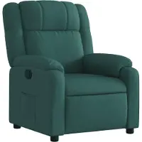 Syfax Sillón reclinable, color verde oscuro, tapizado en tela